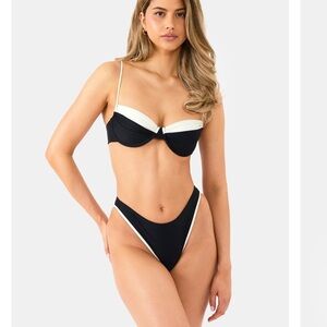 Commense Black and White Bikini Set NWT Size Small